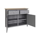 image 3 of Taberno Oak 2 Door 2 Drawer Sideboard Dove Grey Grey