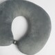 image 2 of OHS Soft Plain Plush U-Shaped Comfort Support Travel Neck Pillow, Grey