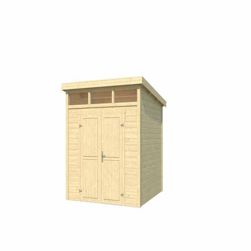 image 1 of Kibo 3-Log Cabin, Wooden Garden Room, Timber Summerhouse, Home Office - L270 x W274.1 x H245.1 cm Brown