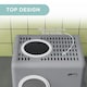 image 5 of PawHut Enclosed Cat Litter Tray with Lid, Front Entry, Top Exit, Scoop - Grey