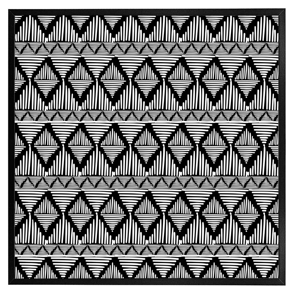 image 1 of Geometric line pattern (Picutre Frame) White | XL