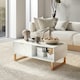 image 10 of HOMCOM Coffee Table, Living Room Table with Drawer and Open Shelves | Black | 100W x 50D x 40Hcm