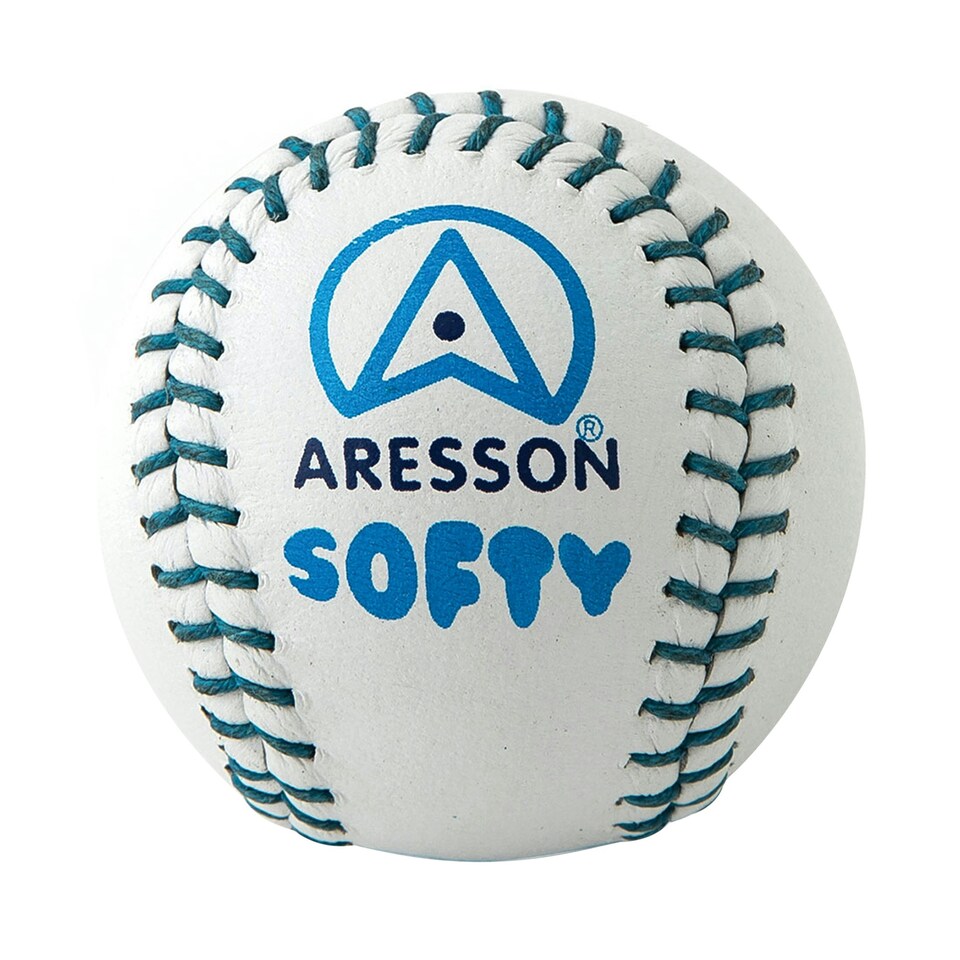 image 1 of Aresson Softy Leather Rounders Ball - White - One Size