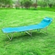 image 5 of SoBuy Sun Lounger Reclining Garden Chair with Pillow and Side Pocket, Turquoise, 76.8x24.8x31.9 inches, 5.69 kg - OGS35-B