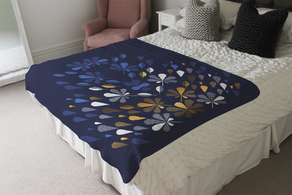 image 1 of Autumn Print Blanket | Multi