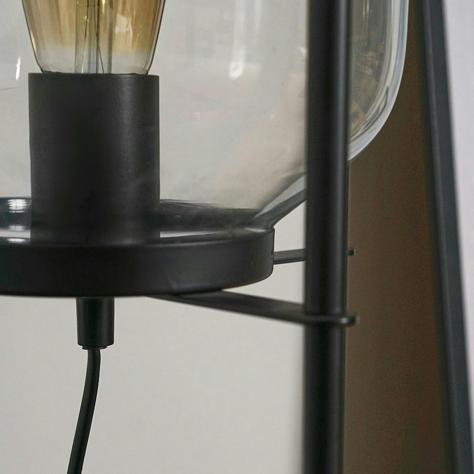image 1 of ValueLights Dawlish Matt Black Floor Lamp