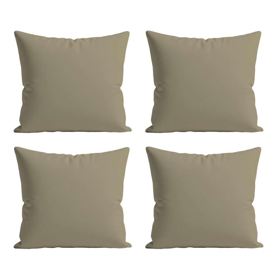 image 1 of Waterproof Outdoor Garden Cushion Covers Patio Cushion Cover Cases Square Pack Of 4 45cm X 45cm Yellow