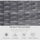 image 3 of Outsunny Rattan Chair Garden Furniture Patio Companion Love Seat Table Grey 