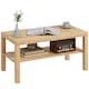 image 1 of HOMCOM Coffee Table with Storage Shelf, Rectangular Centre Table N/A
