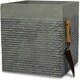 image 4 of Primrose Garden Light Grey Fibrecotta Brick Square Planter Pot 40cm