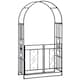 image 1 of Outsunny Metal Garden Arch with Double Gate, Garden Arbor Climbing Plants