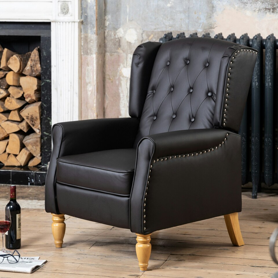 image 1 of Galena Recliner Armchair - Brown