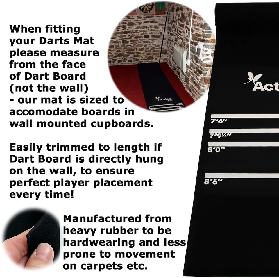 image 1 of Professional Heavy Duty Darts Mat (Rubber)