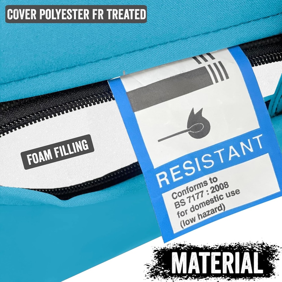 image 1 of Fold Out Z Bed Chair Sofa Lounger With Pillow Aqua