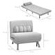 image 3 of HOMCOM Folding 5 Position Convertible Sleeper Sofa Bed Grey, Silver