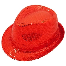 Sequin Red Gangster Hat