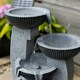 image 2 of Easy Fountain Greek Columns incl LEDs Solar Powered 'Day & Night' Water Feature