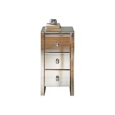 Furniturebox Murano Mirrored Bedside Table