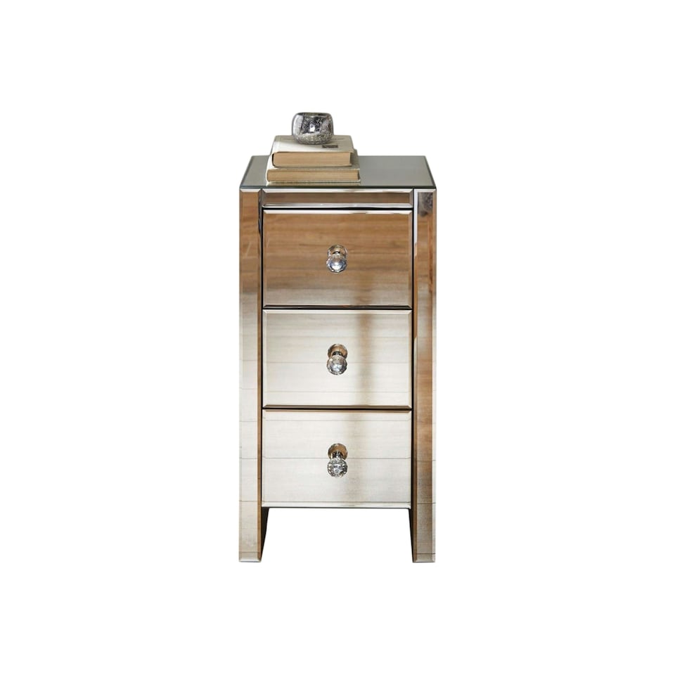 image 1 of Furniturebox Murano Mirrored Bedside Table