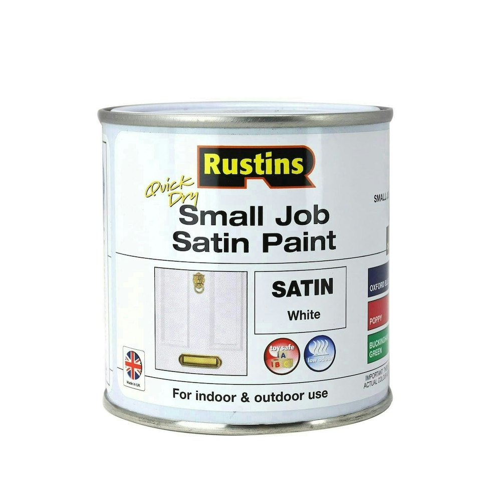 Quick Dry Small Job Satin Paint White 250ml - RUSSJPSWHQD