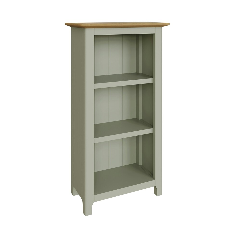 image 1 of Taberno Oak 3 Tier Bookcase Sage Green | Green
