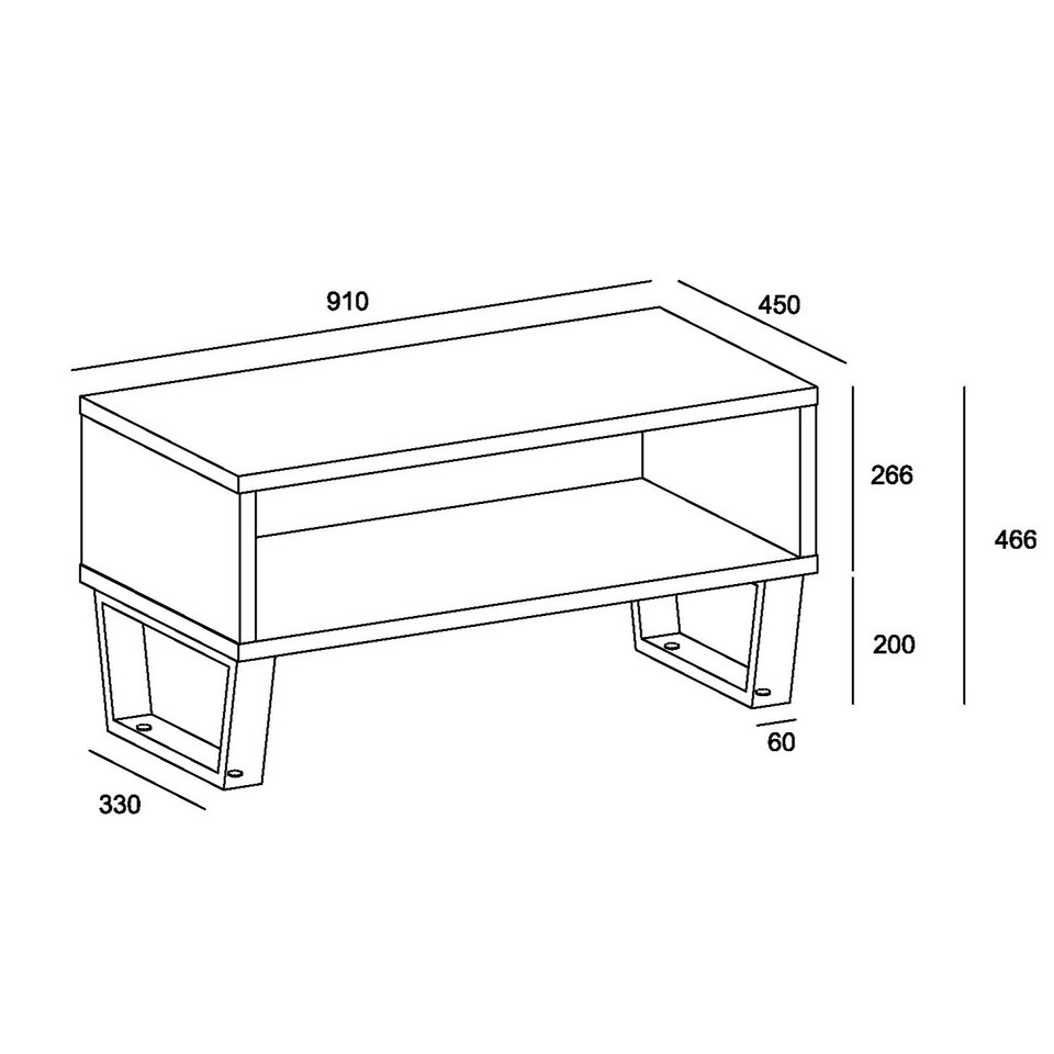 image 1 of Texas, Open Coffee Table Brown