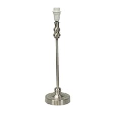 ValueLights Maggie Chrome Candlestick Table Lamp Base | Silver