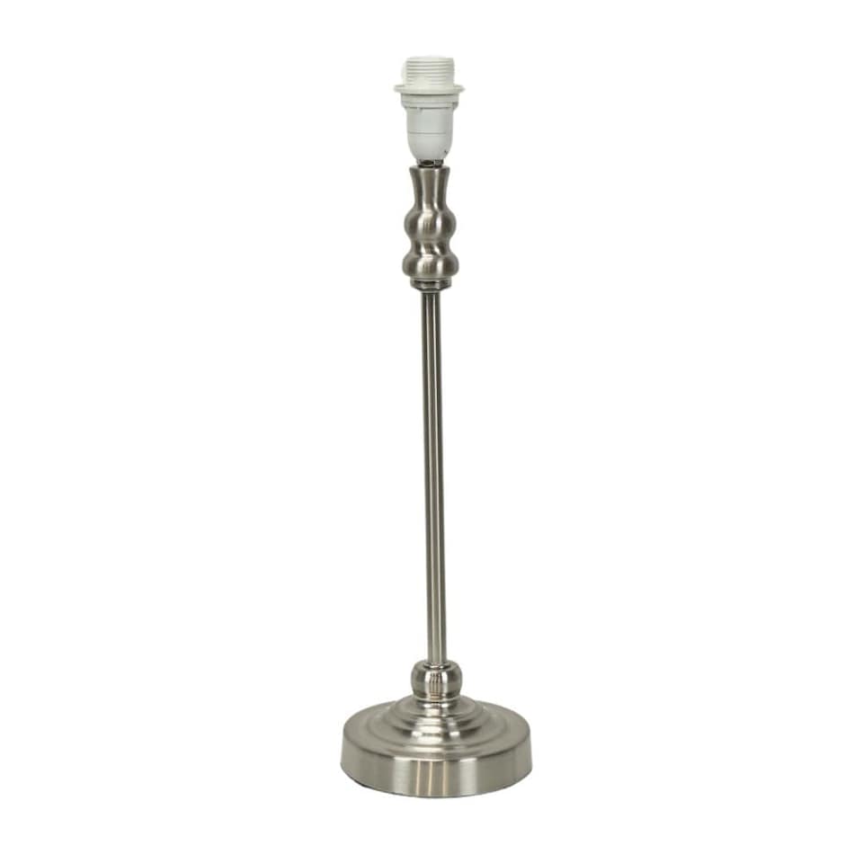 image 1 of ValueLights Maggie Chrome Candlestick Table Lamp Base | Silver