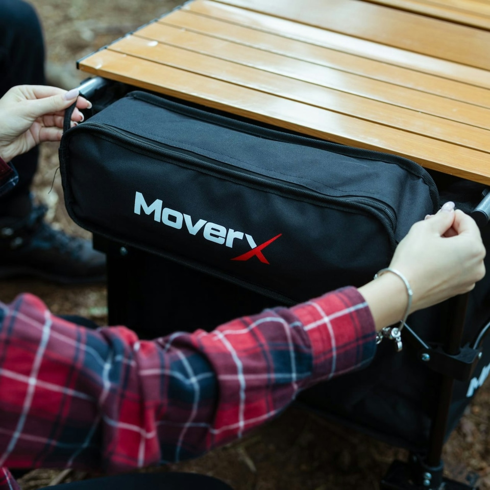 image 1 of MoverX Ultra Lightweight High Back Camping Chair, Foldable Garden Outdoor Picnic BBQ Festival Camp Chairs Black