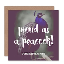 Proud As Peacock Congratulations Card