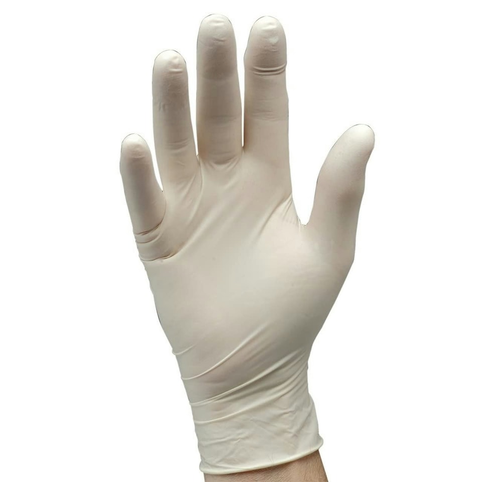 Bx 100 White Latex Gloves M - 30929