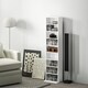 image 7 of HOMCOM CD Storage Unit DVD Storage Tower with Compartments Black | 33W x 24D x 140H cm