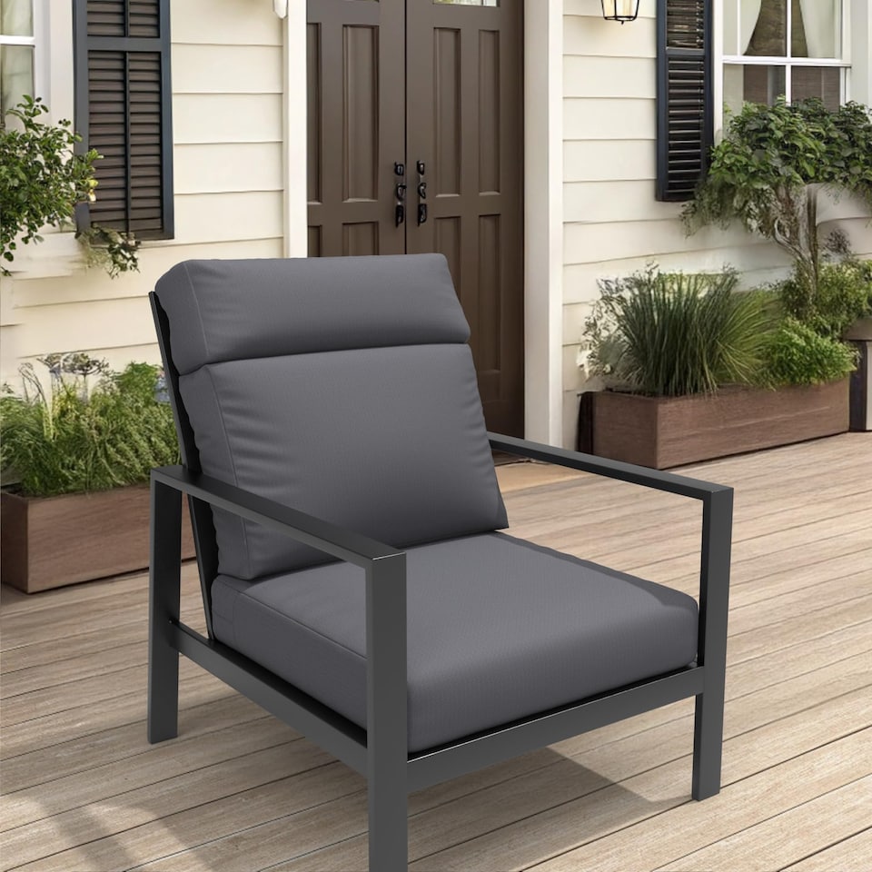 image 1 of Covers&All CoverRite Rectangle High Back Chair Cushion, Water, UV and Fade Resistant for Patio High Back Chair Cushions, Back 22 x 22 x 5 & Seat 44 x