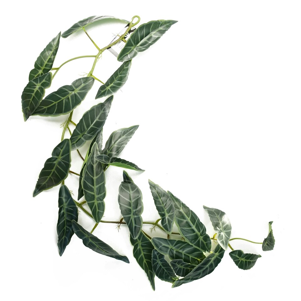 image 1 of 6 x 110cm Artificial Hanging Trailing Dark Green Leaf Plant