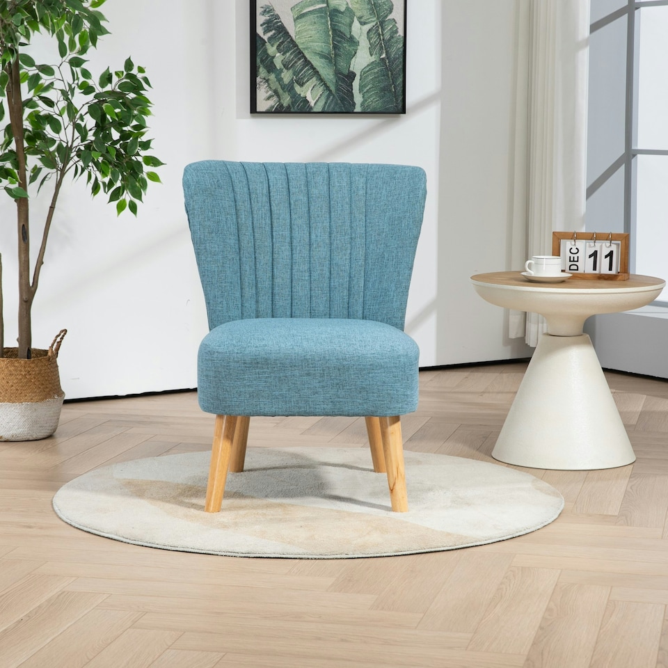 image 1 of Cassaro Fabric Accent Chair - Teal