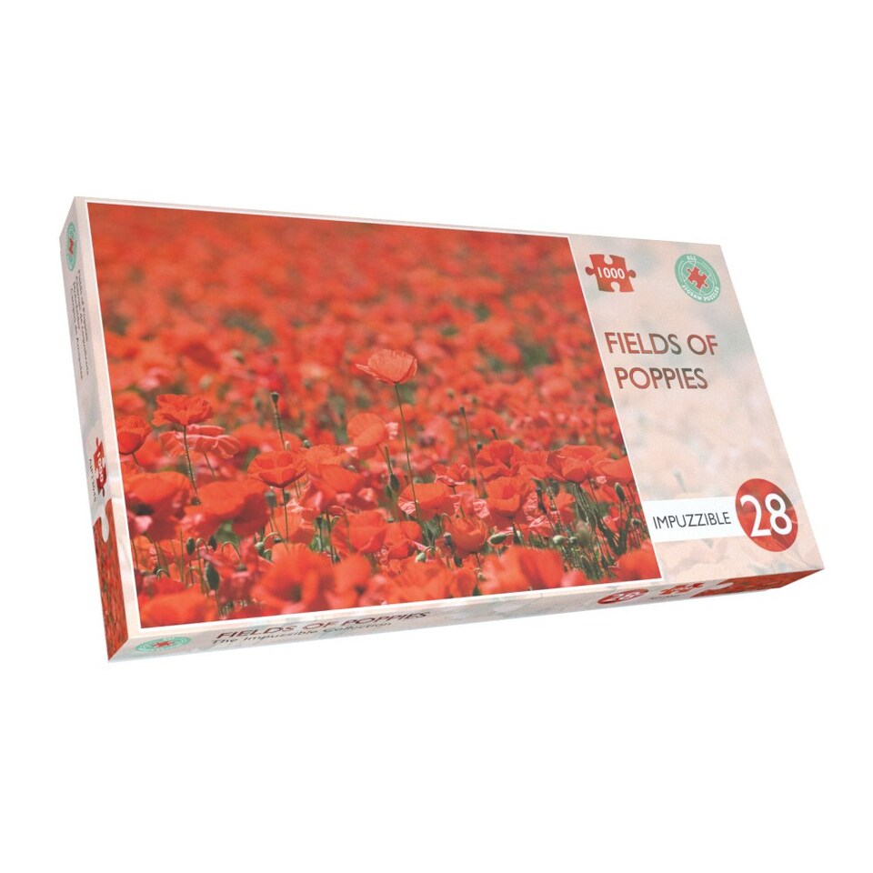 image 1 of Fields of Poppies - Impuzzible No. 28 - 1000 Piece Jigsaw Puzzle