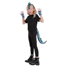 Metallic Purple Dragon Fancy Dress Kids Unisex Costume Kit One Size