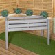 image 2 of 75 x 123cm Samuel Alexander Large Raised Grey Wooden Garden Bed Planter with Slatted Base Grey