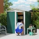 image 2 of Outsunny 5ft x 4.3ft Outdoor Metal Storage Shed with Sliding Door Sloped Roof