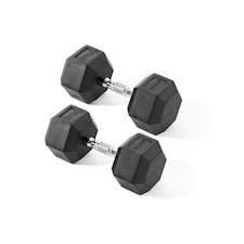 York Rubber Hex Dumbbells 2 x 17.5kg