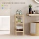 image 4 of HOMCOM 3-Tier Bamboo Bathroom Storage Shelves, Freestanding Storage Shelving Unit, Multifunctional Display Plants Stand Shelf Rack Organiser, Natural | Brown | Natural wood finish