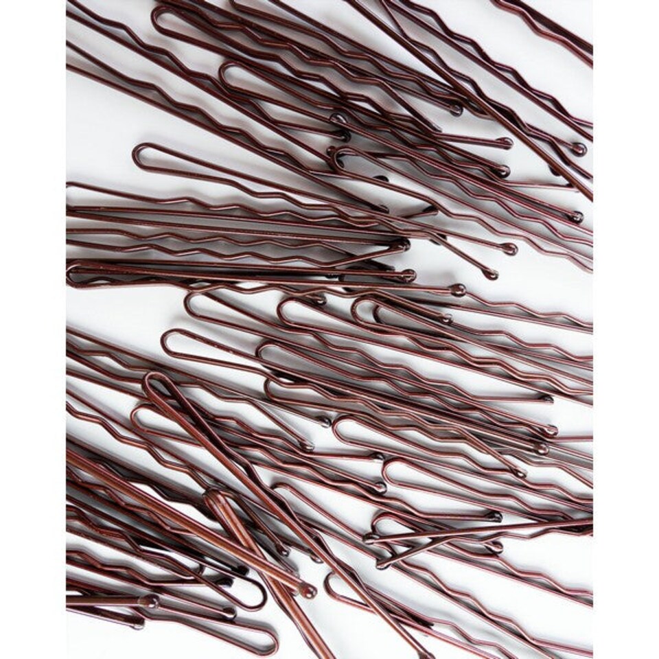 image 1 of Brushworks Brown Bobby Pins 50 Pack | Brown