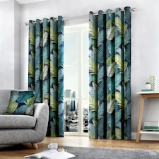 Fusion Tropical Eyelet Curtains Multi