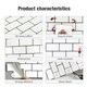 image 3 of Living and Home 10Pcs Peel and Stick 1.2mm Thick Backsplash Tiles - White with Black outline
