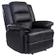 image 1 of Loxley Bonded Leather Manual Recliner Armchair Sofa Home Lounge Chair (Black)