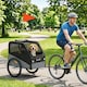 image 2 of PawHut Dog Bike Trailer for Small & Medium Pets with 20" Rubber Wheels, Grey