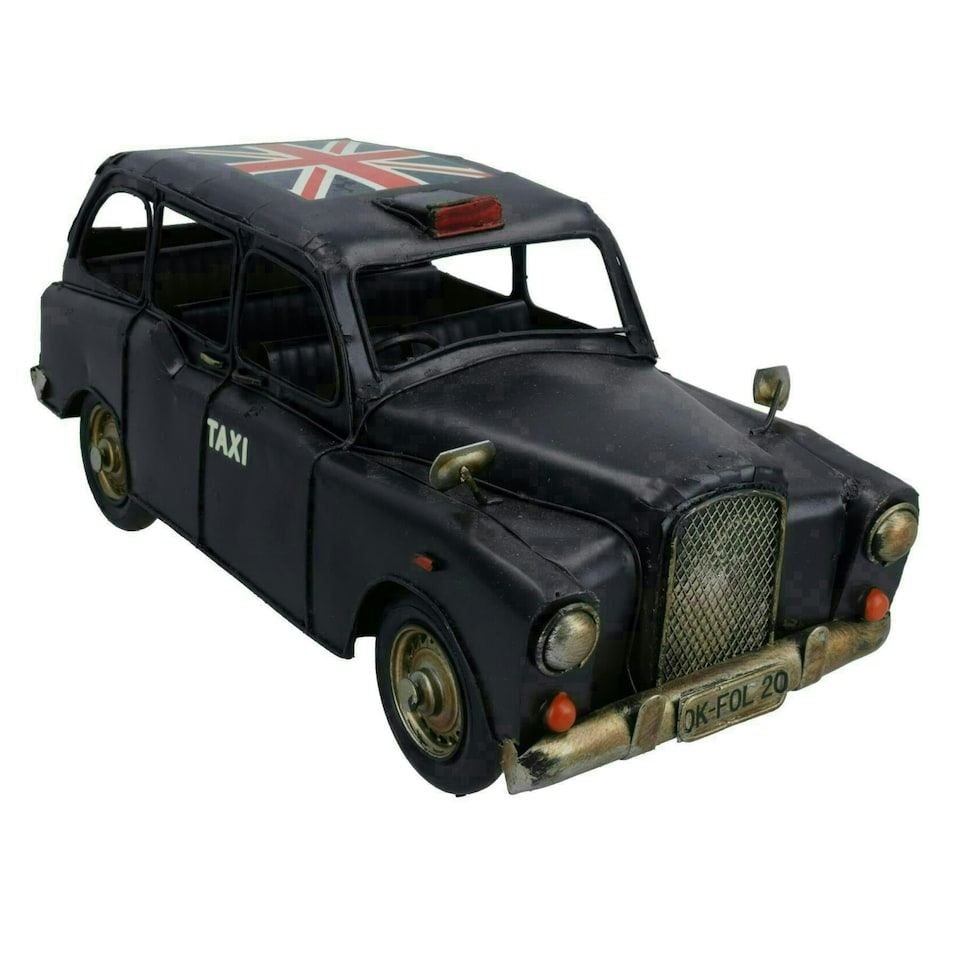 image 1 of Quality Historical Metal Vintage Taxi Metal Model Replica Ornament Gift