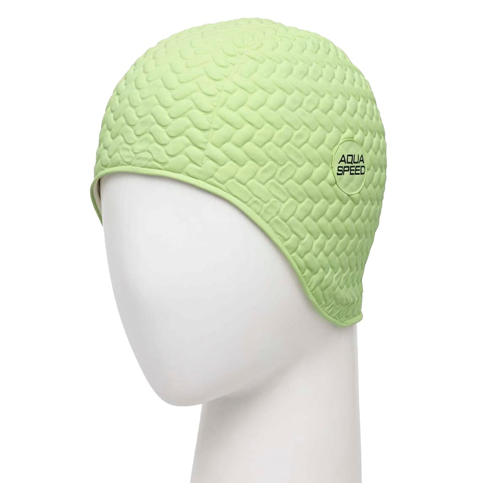 image 1 of Ladies Bombastic Swimming Cap | Long Hair Soft Latex Comfortable Fit Cap | Green | Lime | One Size | 1
