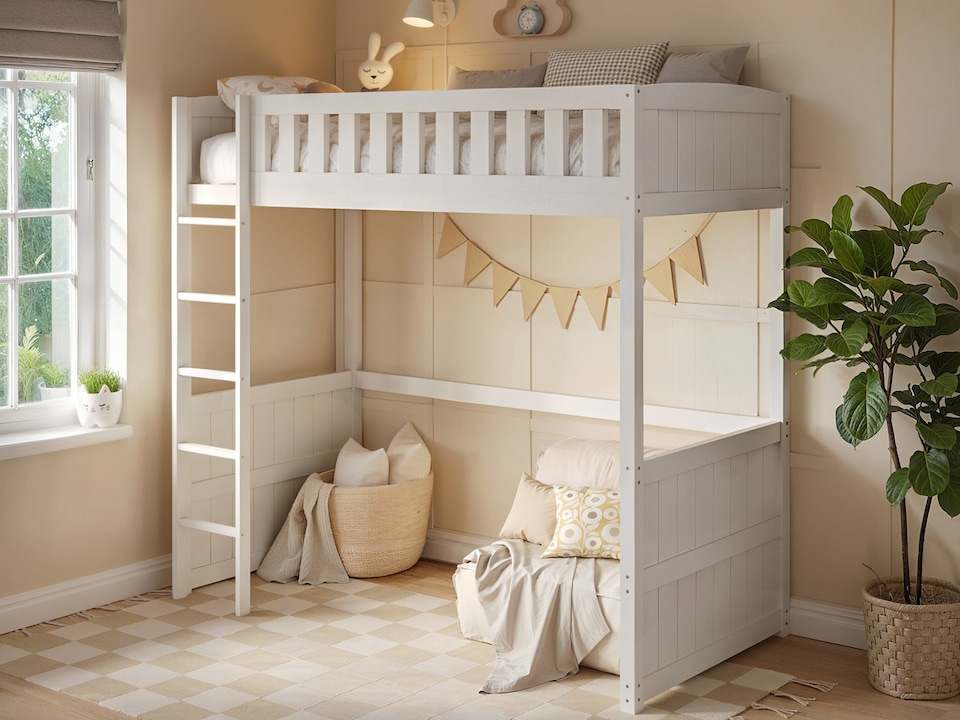 image 1 of Flair Bea Wooden High Sleeper White