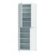 image 5 of Alice Springs Tall Shoe Cabinet with 4 Doors Push-to-Open in Light Grey